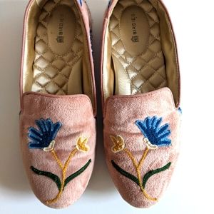 Birdies Pink Starling Embroidered Loafer Size 6.5